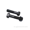 DIN931 Grade 4.8 Black Zinc Hex Baut Setengah Baut Hex Threaded